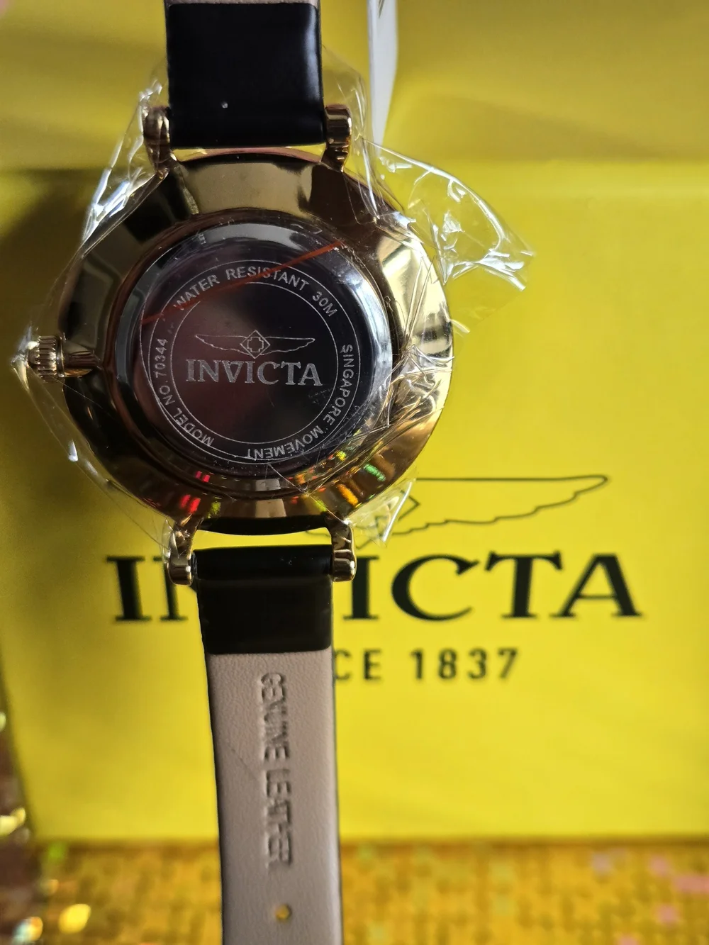 70344 Invicta Celestial Lady 33mm Gold Tone Floating Crystals SD-006 Quartz